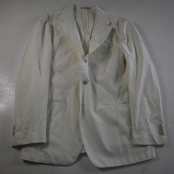 Suitsupply 46R White Ethomas Cotton Surgeon Cuff Mens Blazer Jacket Sport Coat‎